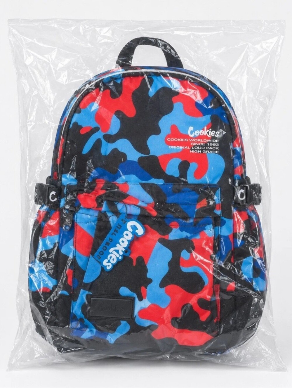 Cookies SF Off The Grid Blue Camo Smell Proof Backpack NWT